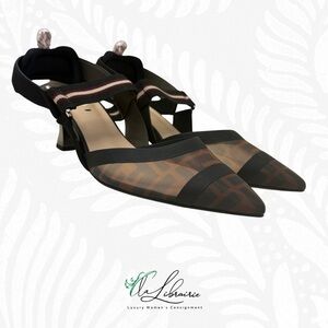 Fendi Mesh Kitten Heel
